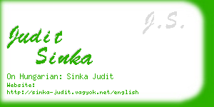 judit sinka business card